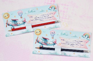 Card cu mesaj - avion