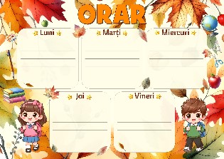 Orar cu aroma de toamna